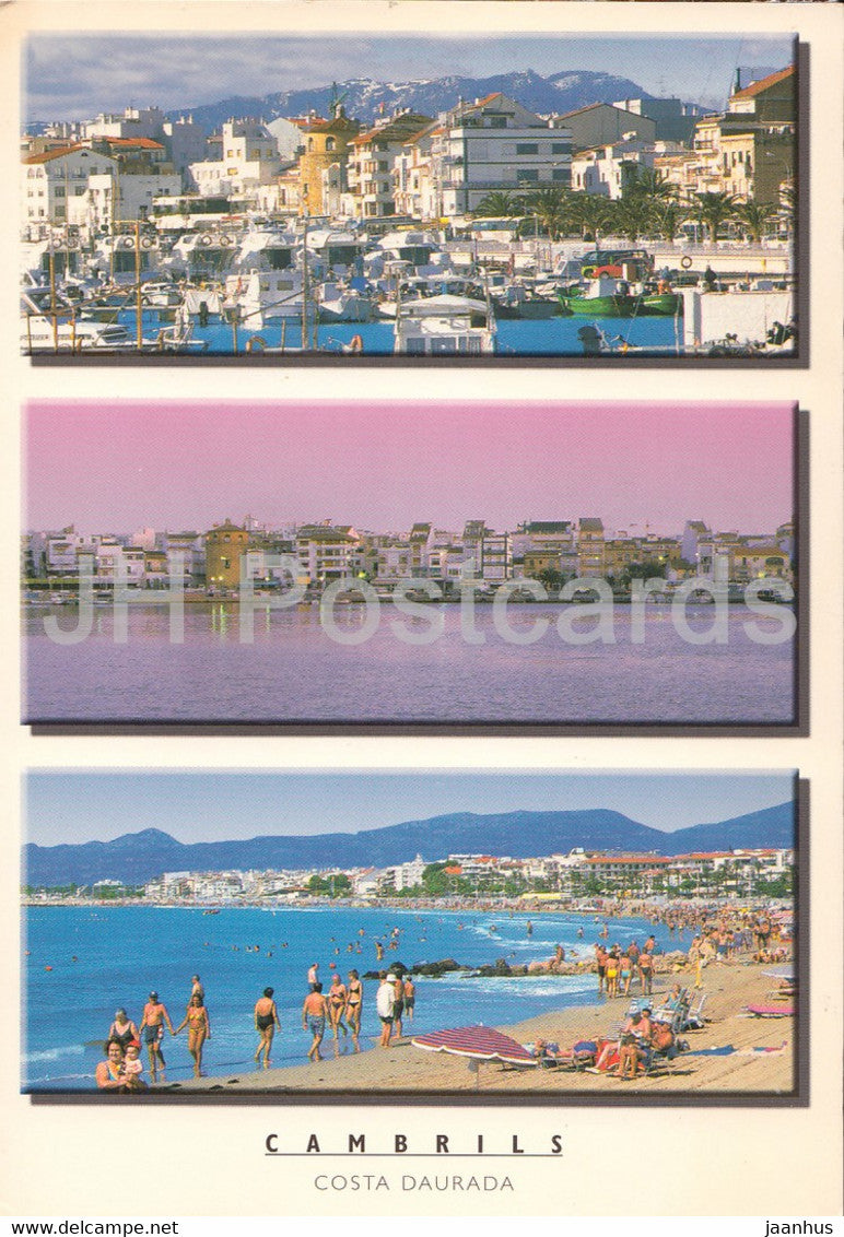 Cambrils - Costa Daurada - beach - multiview - 2003 - Spain - used - JH Postcards