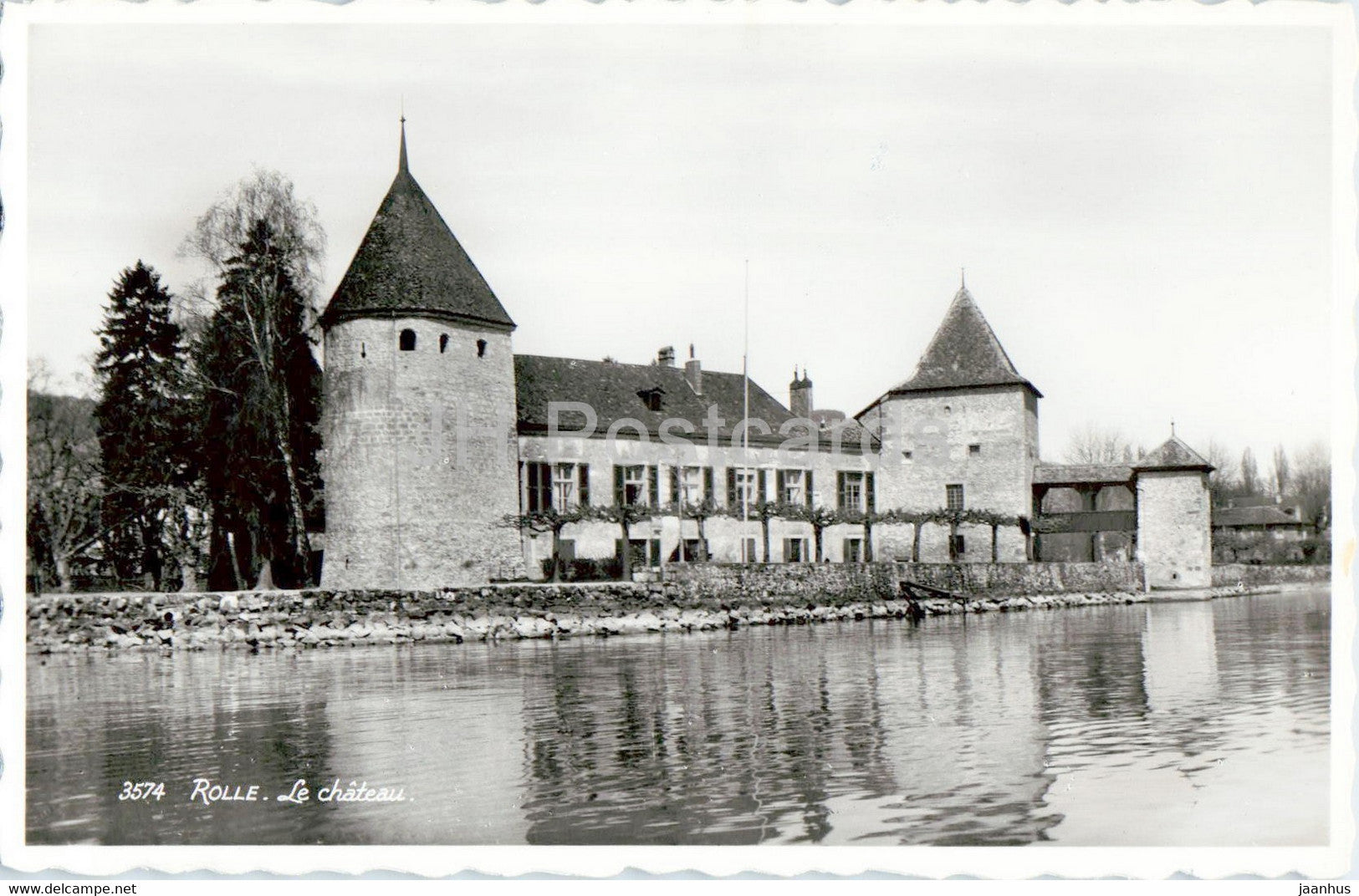 Rolle - Le Chateau - 3574 - castle - old postcard - 1948 - Switzerland - used - JH Postcards