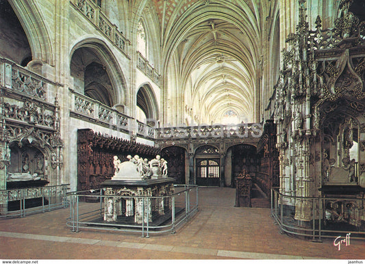 Bourg En Bresse - Eglise de Brou - Le Choeur avec les tombeaux de Marguerite de Bourbon - church - France - unused - JH Postcards