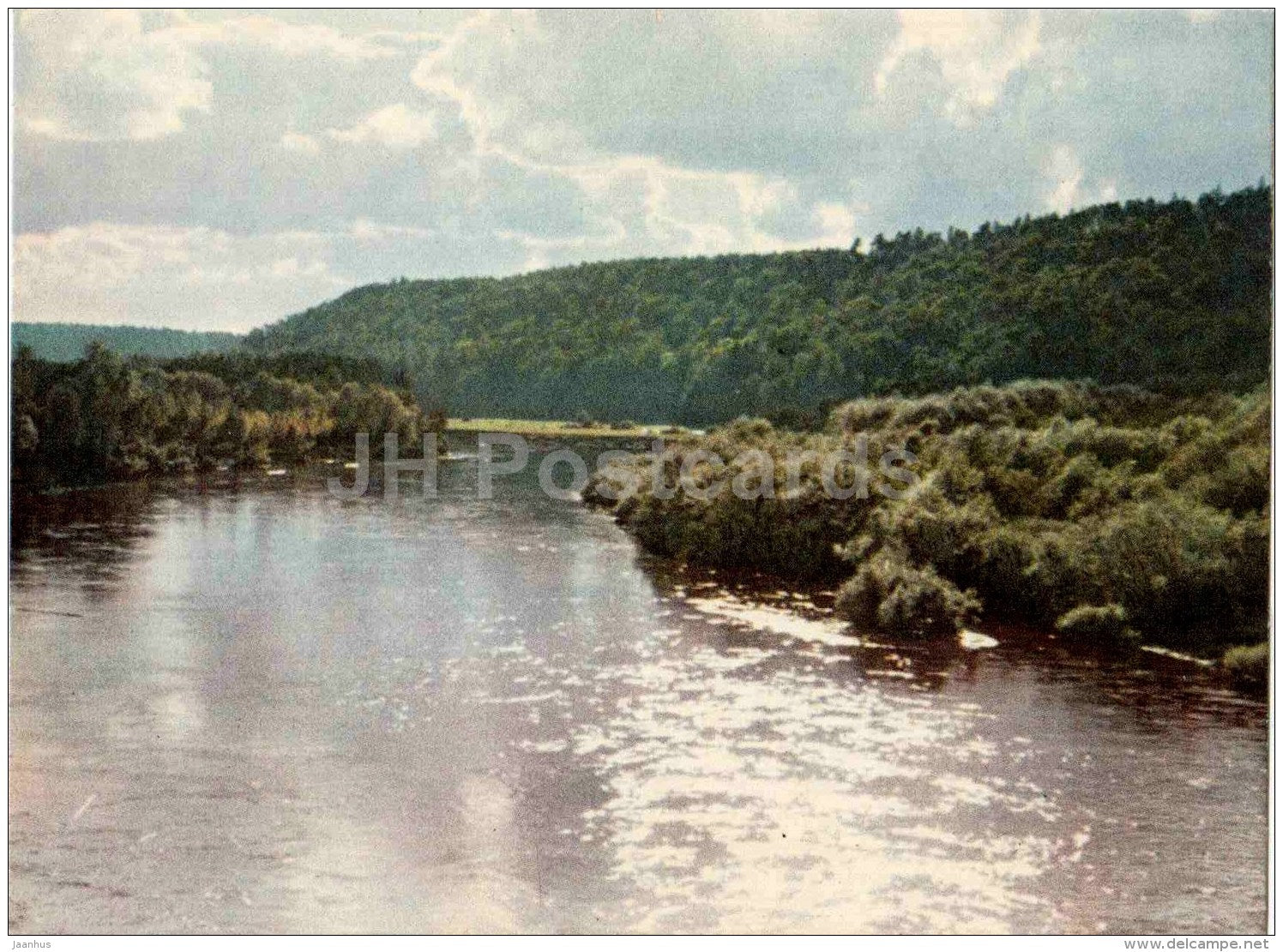 The Gauja river near Sigulda - Sigulda views - 1963 - Latvia USSR - unused - JH Postcards