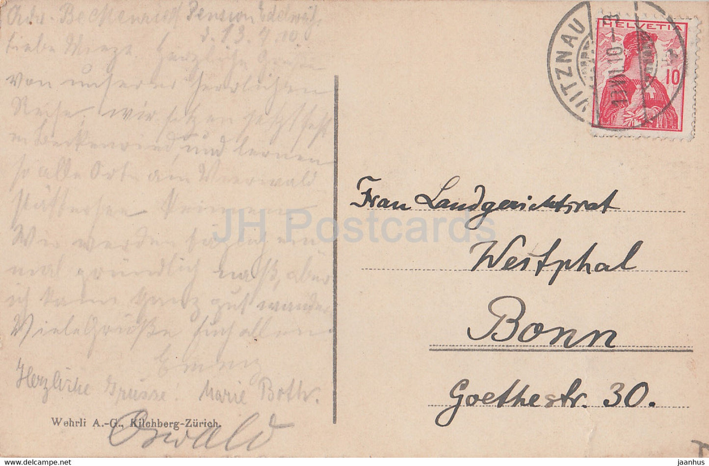 Vitznau und das Buochserhorn - 15288 - old postcard - 1910 - Switzerland - used