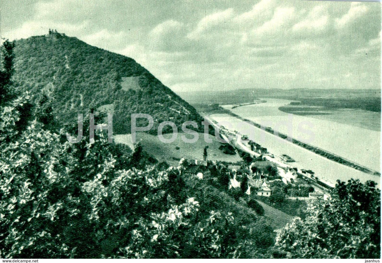 Kahlenbergerdorf mit Leopoldsberg - old postcard - Austria - used - JH Postcards