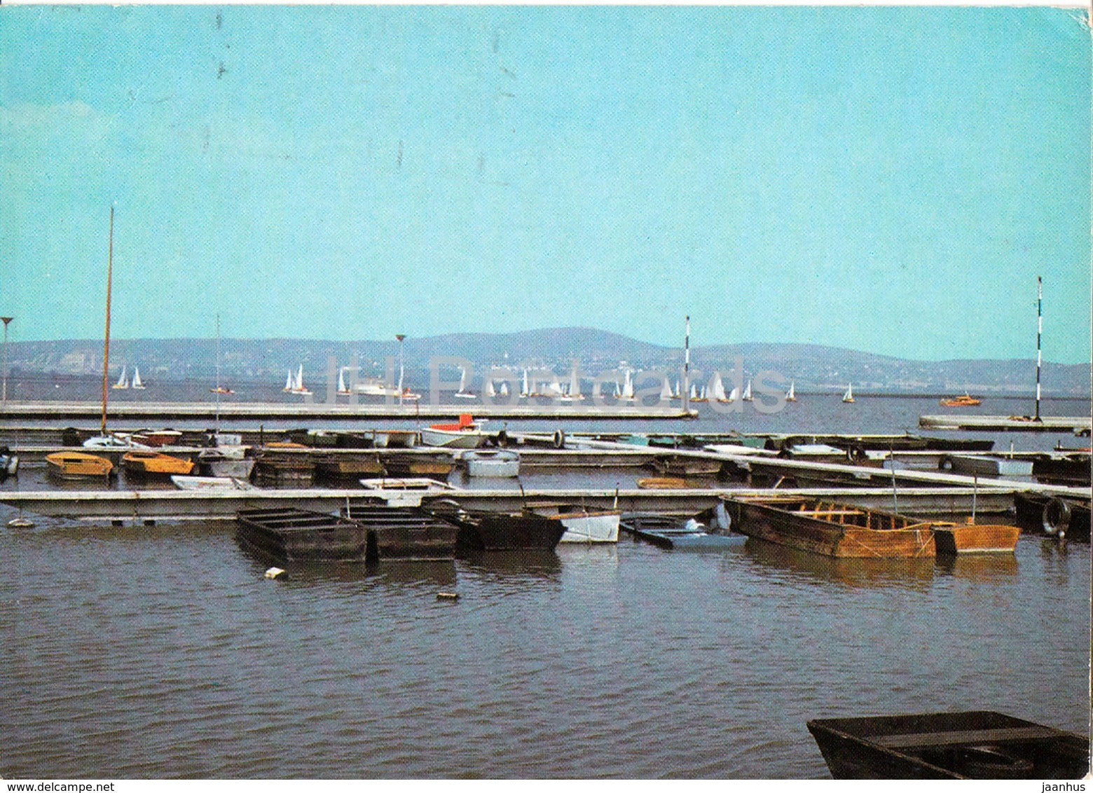 Gardony - lake - boat - 1986 - Hungary - used - JH Postcards