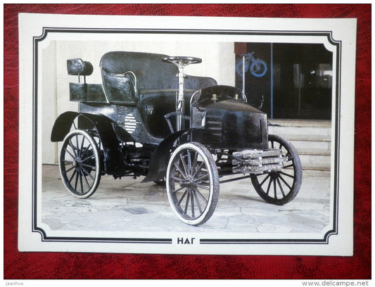 NAG - Germany , 1901 - old cars - 1988 - Russia USSR - unused - JH Postcards