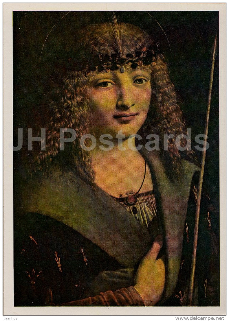 Painting by Giovanni Boltraffio - St. Sebastian - Italian art - 1980 - Russia USSR - unused - JH Postcards