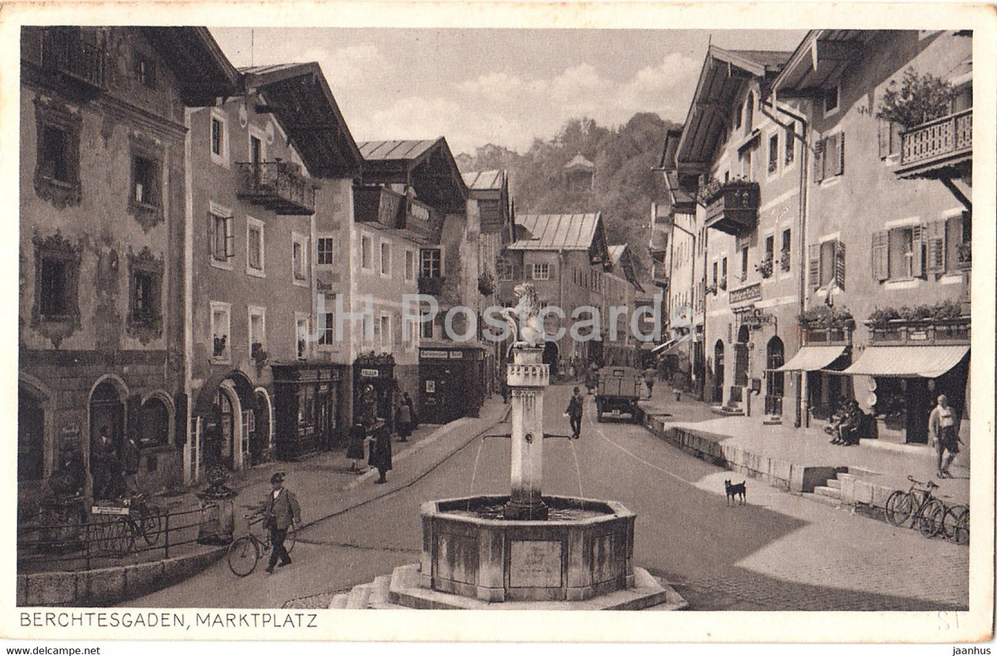 Berchtesgaden - Marktplatz - 383 - old postcard - Germany - unused - JH Postcards