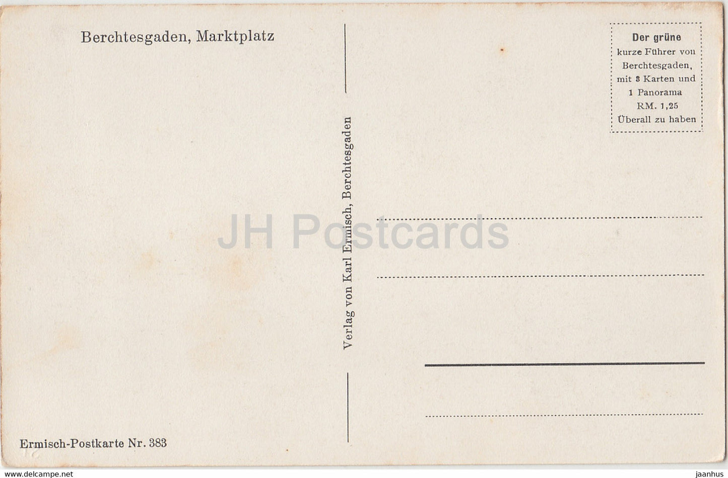 Berchtesgaden - Marktplatz - 383 - alte Postkarte - Deutschland - unbenutzt