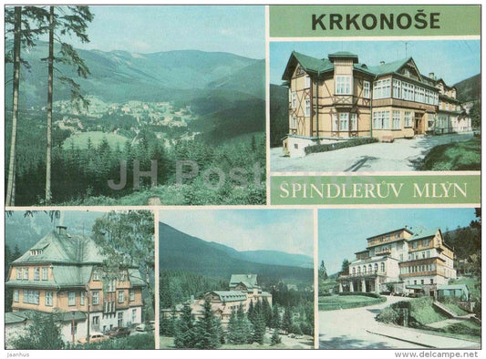 Krkonose - Spindleruv Mlyn - convalescent home ROH Prace , ROH Primator , 9. May - Czechoslovakia - Czech - used 1971 - JH Postcards