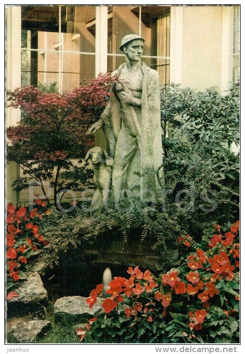 Bad Mergentheim - Schäfer - shepherd sculpture - EUROPA CEPT - Germany - 1973 gelaufen - JH Postcards