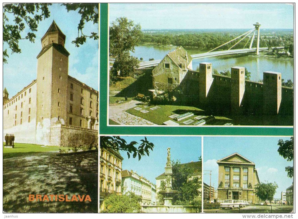 Castle - Bratislava - Roland fountain - National Museum - Czechoslovakia - Slovakia - unused - JH Postcards