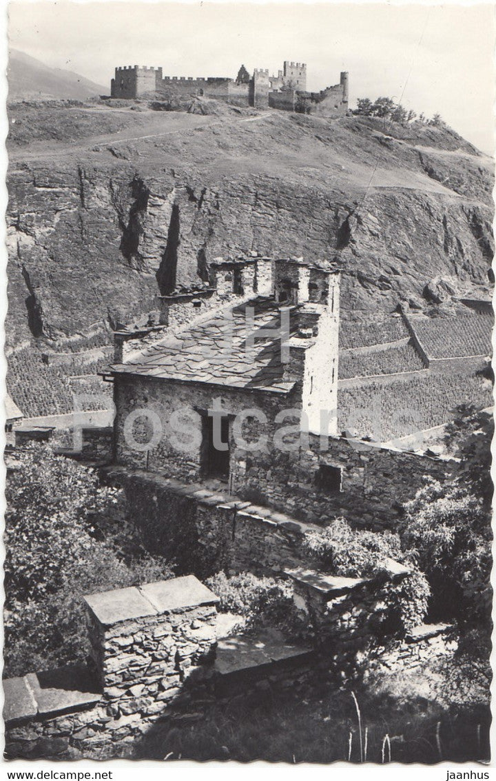 Sion - Le Chateau de Tourbillon et l'enceinte de Valere - 39 - castle - Switzerland - unused - JH Postcards