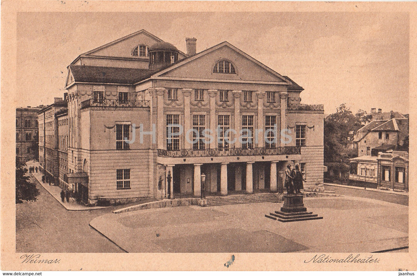 Weimar - Nationaltheater - theatre - old postcard - 1925 - Germany - used - JH Postcards