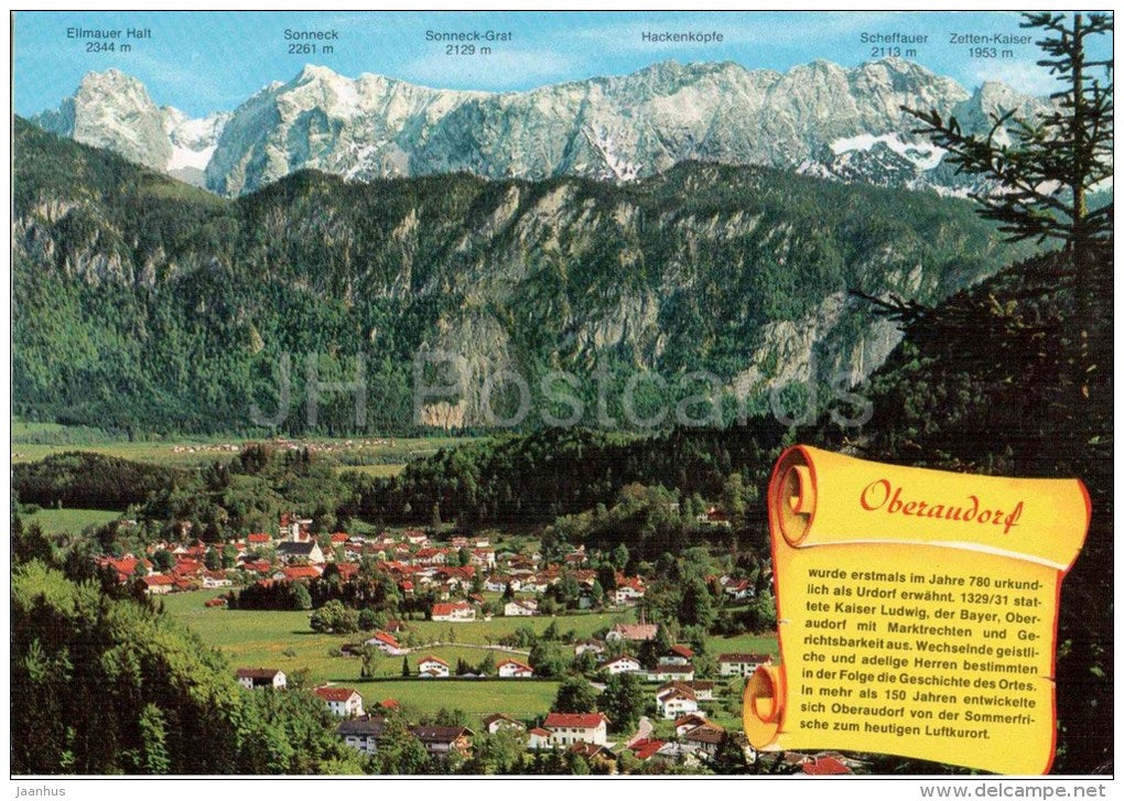 Oberaudorf mit Kaisergebirge - 8019 - Germany - nicht gelaufen - JH Postcards