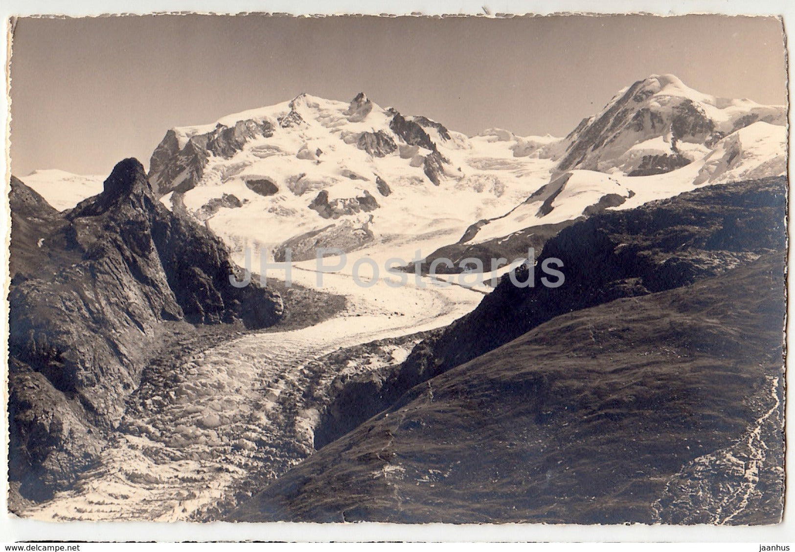 Zermatt - Am Weg nach Schwarzsee - Riffelhorn - Monte Rosa - Lyskamm - 6792 - Switzerland - old postcard - unused - JH Postcards