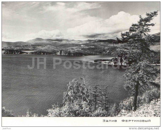 Bay Fertikovy - lake Baikal - large format - old photo cards - Russia USSR - unused - JH Postcards