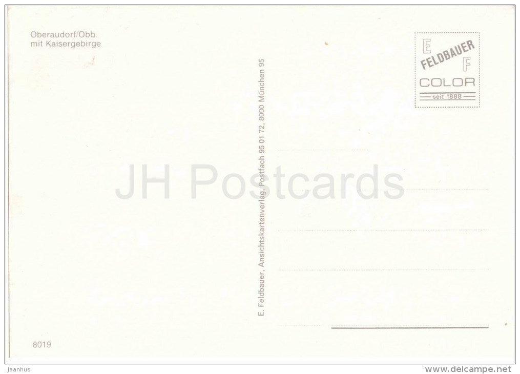 Oberaudorf mit Kaisergebirge - 8019 - Germany - nicht gelaufen - JH Postcards