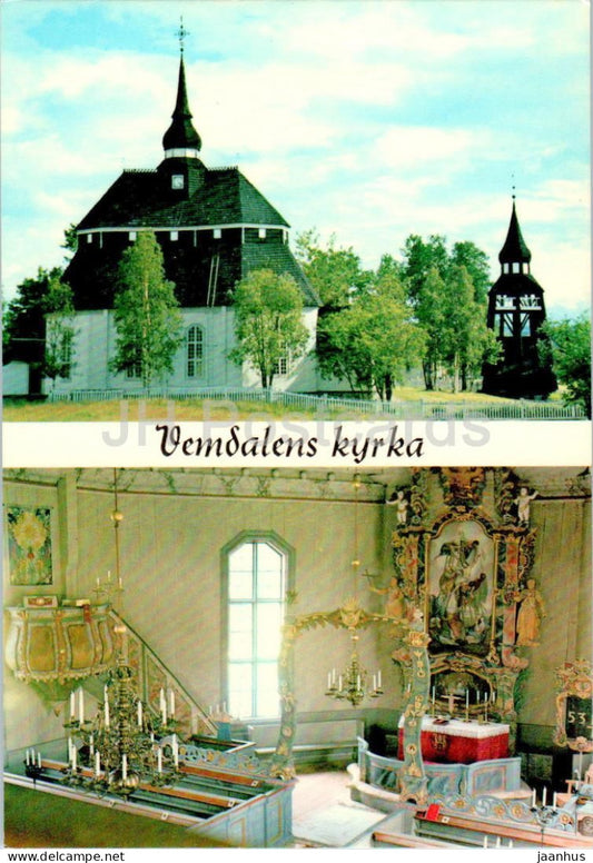 Vemdalens Kyrka - Vemdalen - interior - church - 225 - Sweden – unused – JH Postcards