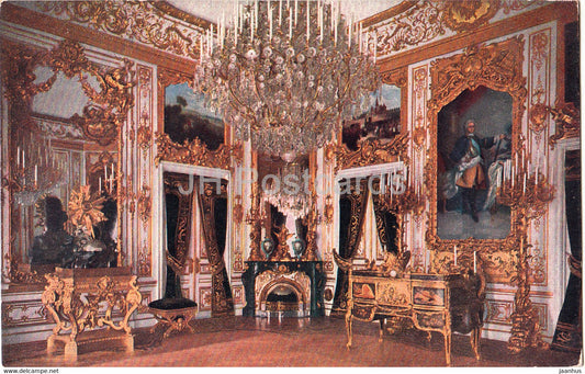 Schloss Herrenchiemsee - Arbeitszimmer - castle - 410 - old postcard - Germany - unused - JH Postcards