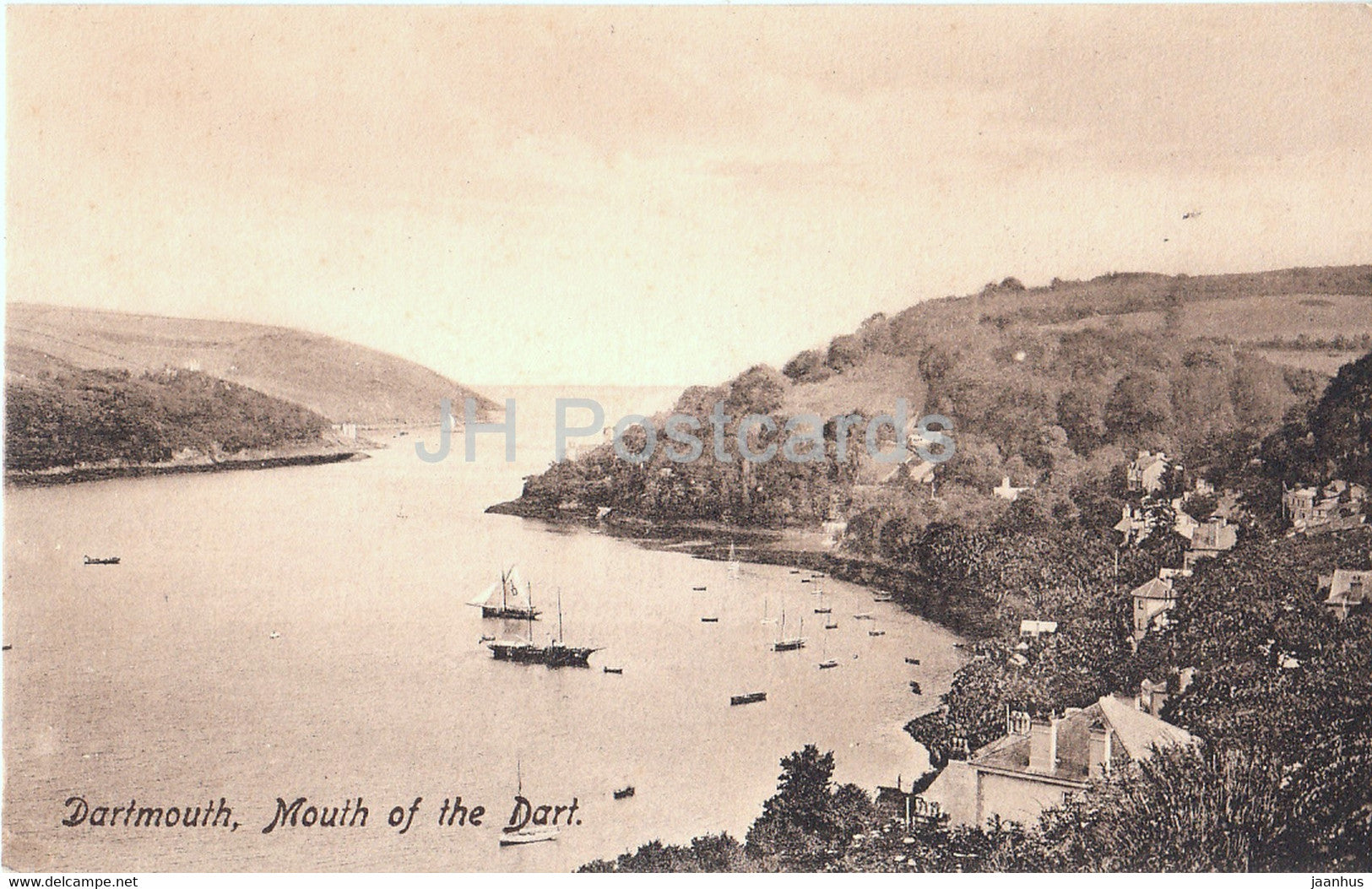 Dartmouth - Mouth of the Dart - 42502 - old postcard - England - United Kingdom - unused - JH Postcards