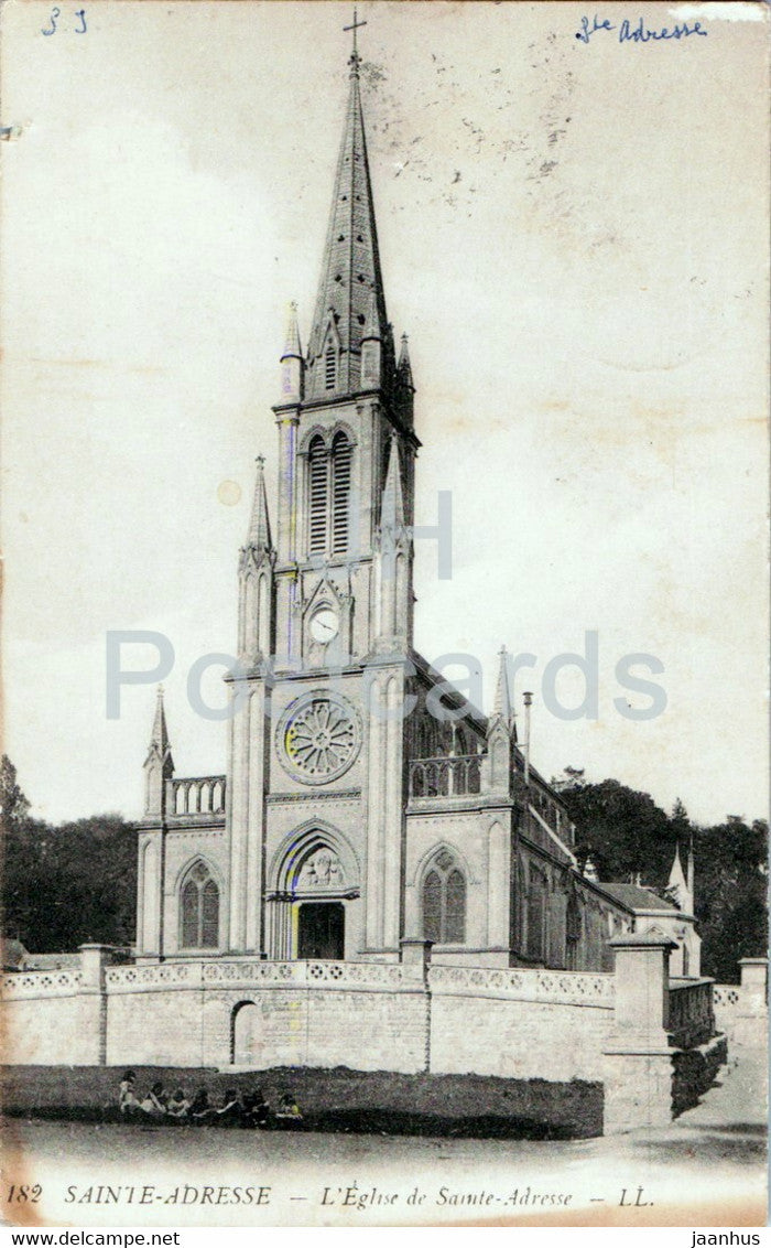 Sainte Adresse - L'Eglise de Sainte Adresse - church - 182 - old postcard - 1910 - France - used - JH Postcards