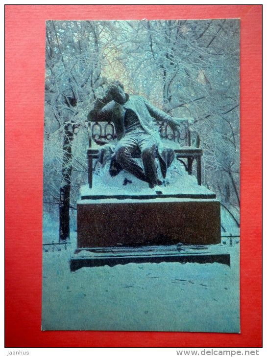 Monument to Pushkin - Pushkin - Pushkino - 1969 - Russia USSR - unused - JH Postcards