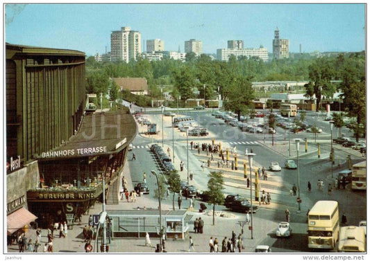 Berlin - Bahnhof Zoo mit Hansaviertel - Railway Station Zoo with Hansa areal - Germany - ungelaufen - JH Postcards