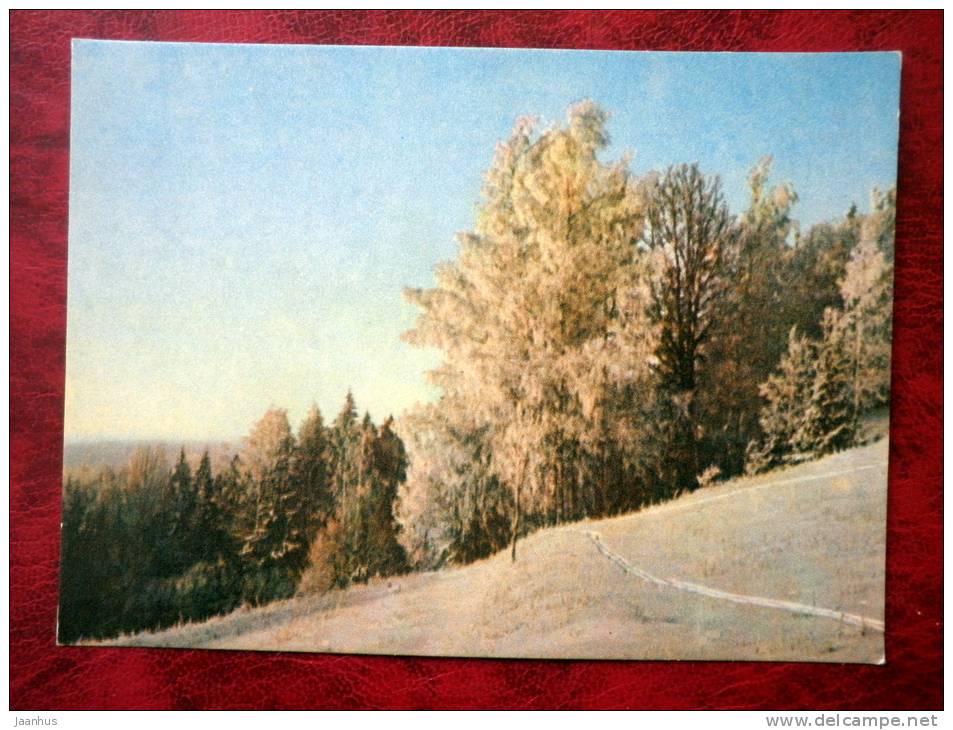 Upland of Vidzeme in Winter - Latvia - USSR - unused - JH Postcards