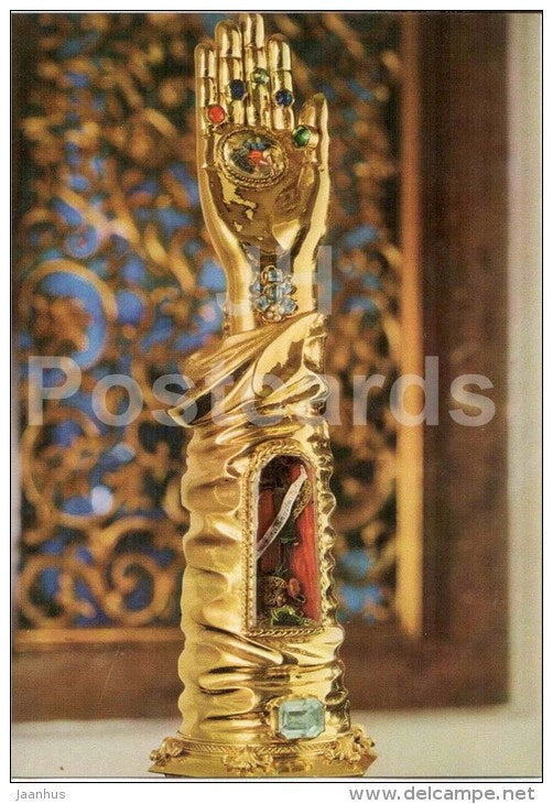 reliquary , Hand - St. Vitus Cathedral treasury - Prague - Praha - Czechoslovakia - Czech Republic - unused - JH Postcards