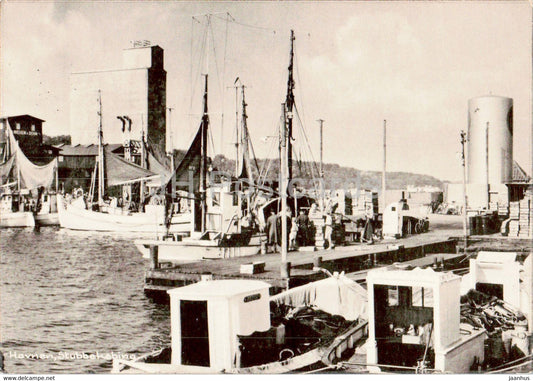 Havnen - Stubbekobing - port - - boat - ship - old postcard - Denmark - used - JH Postcards