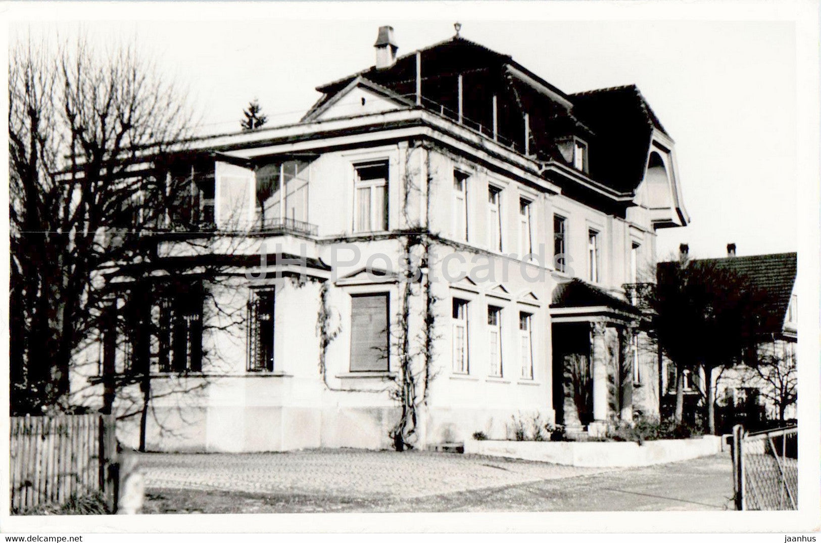 Davos - building - 1951 - old postcard - Switzerland - used - JH Postcards