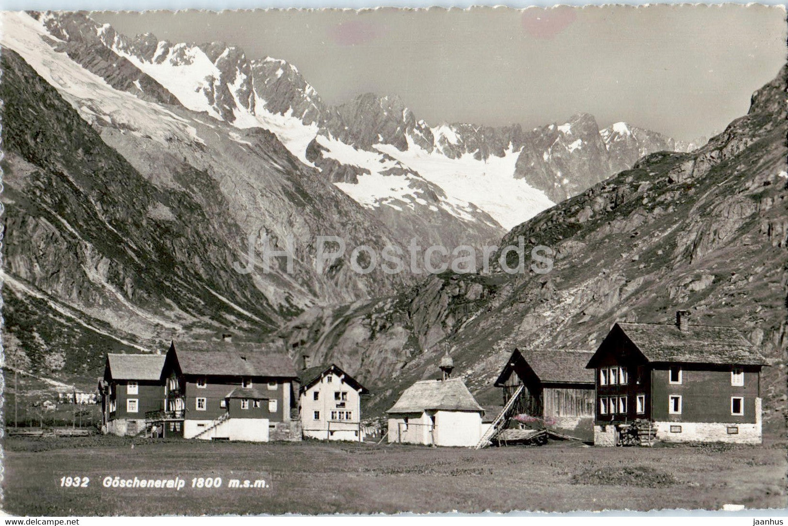 Goscheneralp 1800 m - 1932 - old postcard - Switzerland - used - JH Postcards