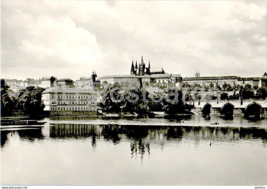 Praha - Prague - View of the Prague Castle from the Smetana - Czech Republic - Czechoslovakia - unused - JH Postcards