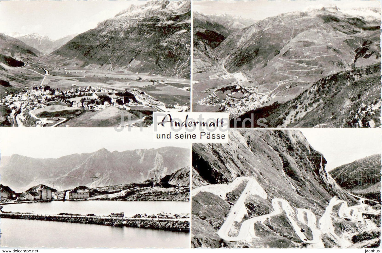 Andermatt und seine Passe - 4677 - old postcard - Switzerland - unused - JH Postcards