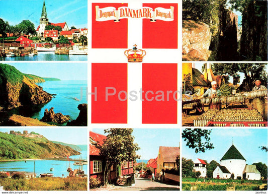 Bornholm - town views - multiview - Denmark - used - JH Postcards