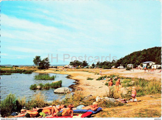 Solversborg - Tredenborgsbadet - beach - 1976 - Sweden - used - JH Postcards