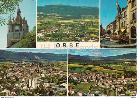 Orbe - aerial view - multiview - 13296 - Switzerland - unused - JH Postcards