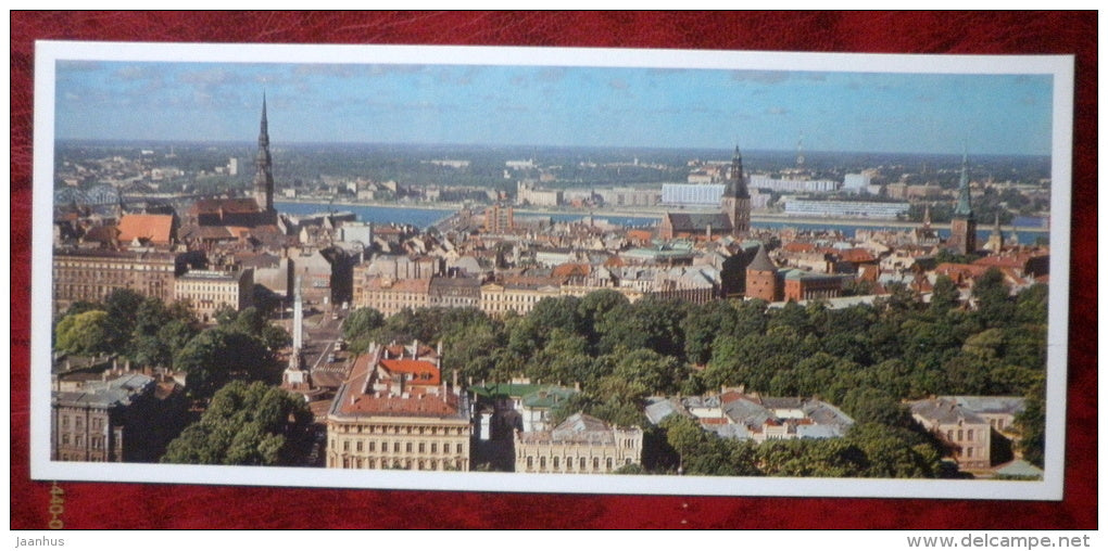 a view of the City from hotel Latvia - Riga - Latvia USSR - unused - JH Postcards