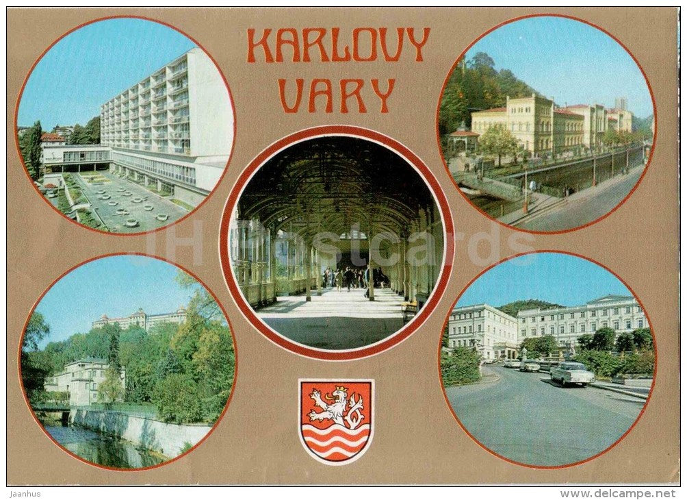 Karlovy Vary - Karlsbad - sanatorium Sanssouci - spa - Imperial - colonnade - Czechoslovakia - Czech - unused - JH Postcards