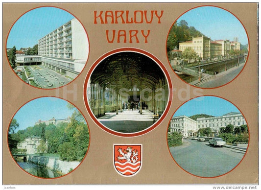 Karlovy Vary - Karlsbad - sanatorium Sanssouci - spa - Imperial - colonnade - Czechoslovakia - Czech - unused - JH Postcards