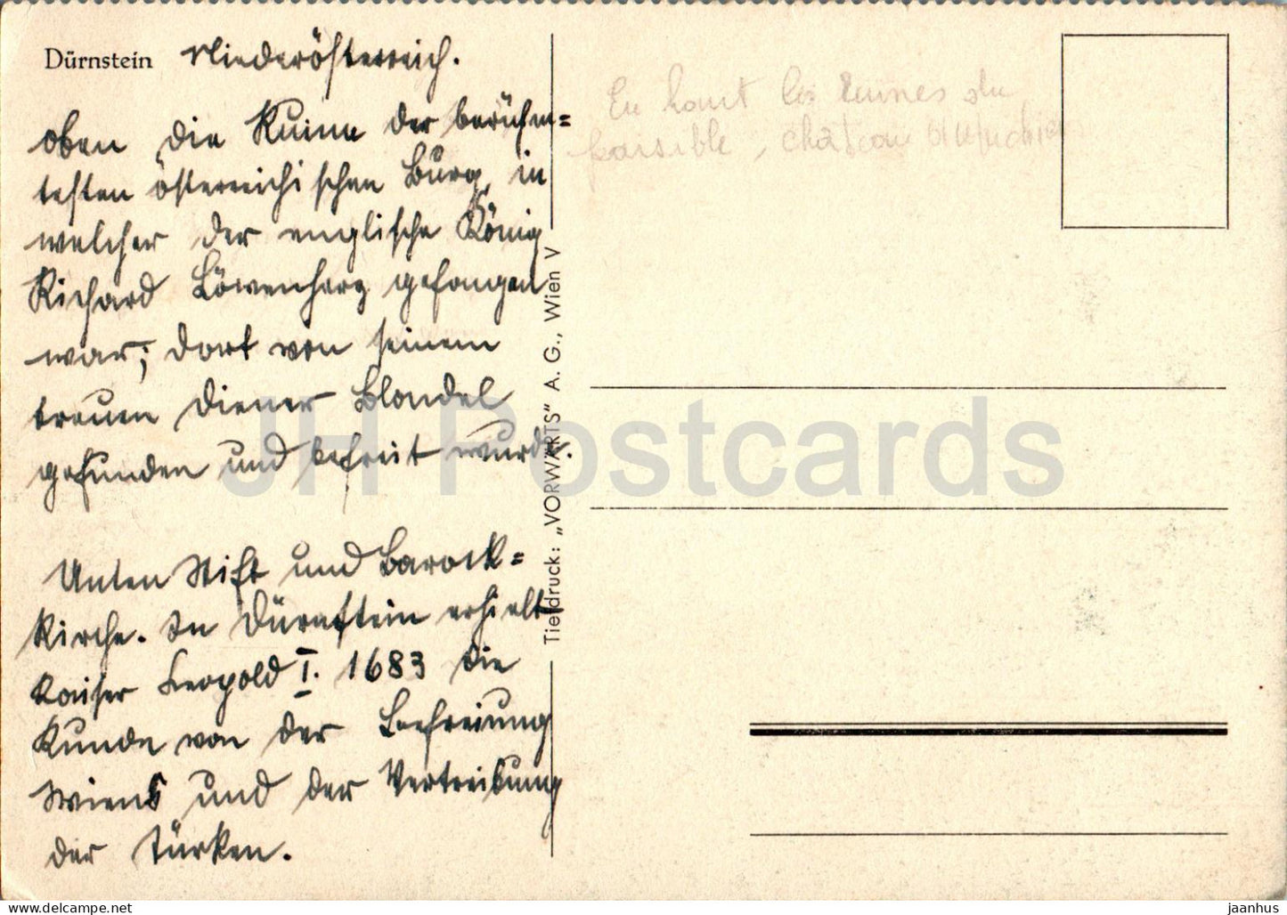 Durnstein - carte postale ancienne - Autriche - utilisé 