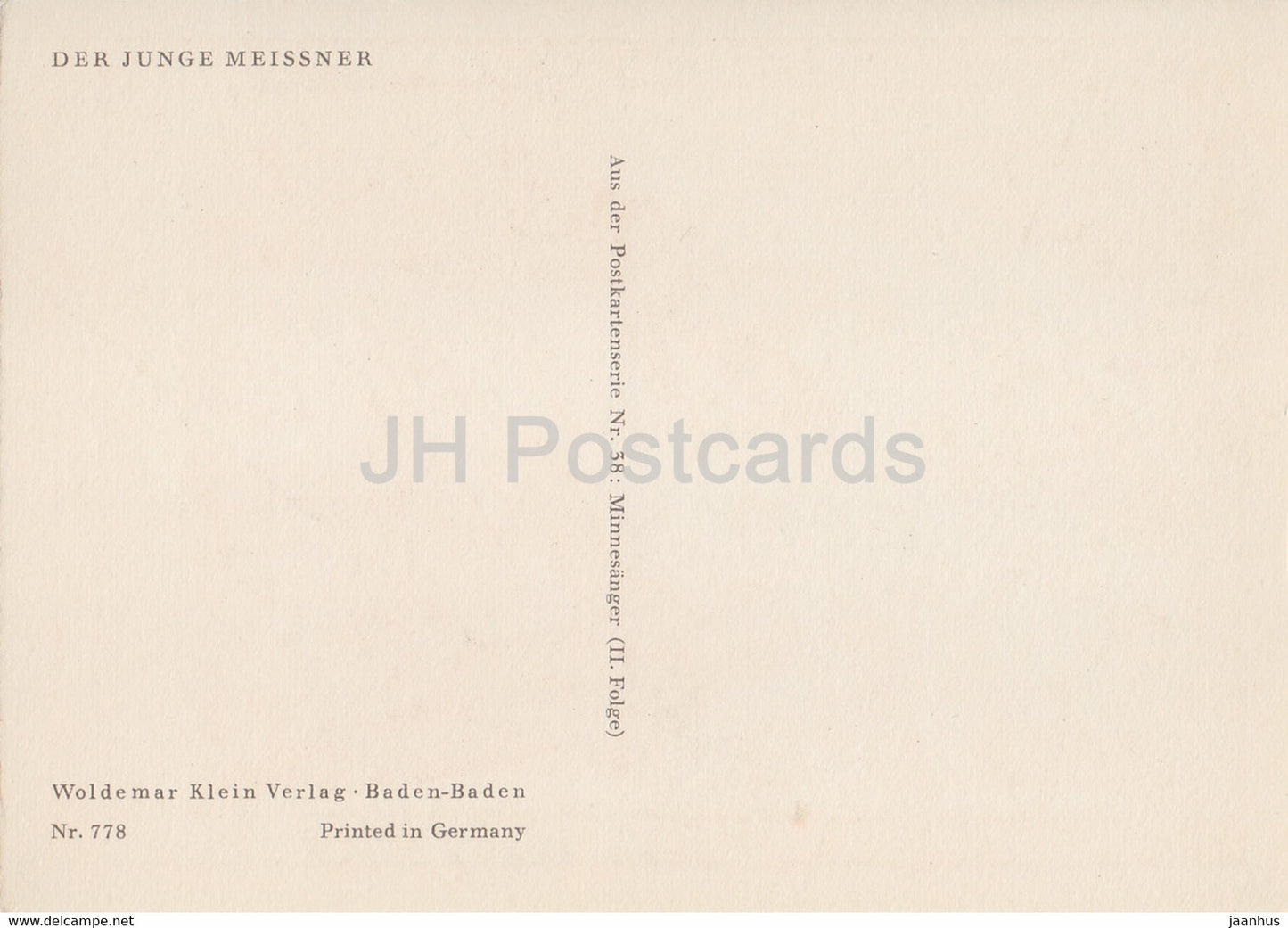 Der Junge Meissner - illustration - Germany - unused