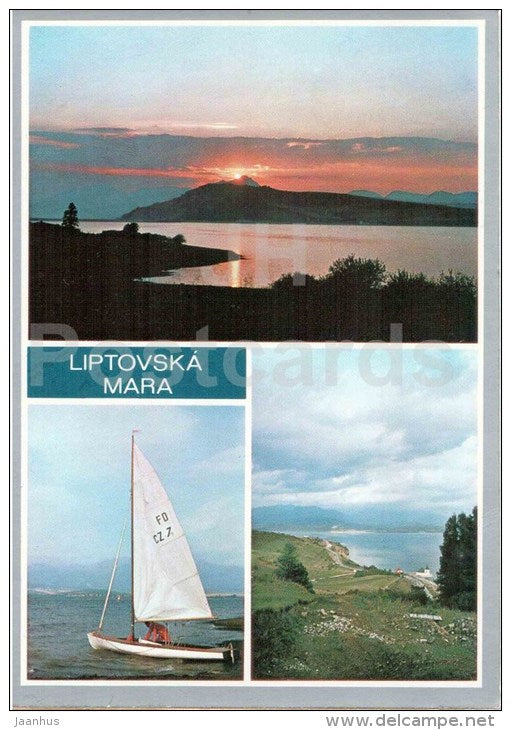 Liptovska Mara - sailing boat - Czechoslovakia - Slovakia - unused - JH Postcards