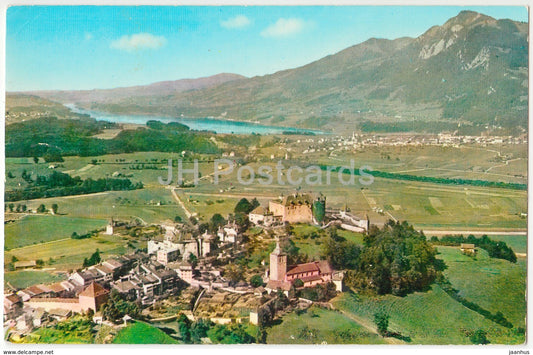 Gruyeres - Broc et le lac - vue aerienne - 22727 - Switzerland - 1967 - used - JH Postcards