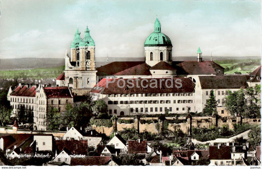 Weingarten Altdorf - Barockmunster - cathedral - old postcard - Germany - unused - JH Postcards