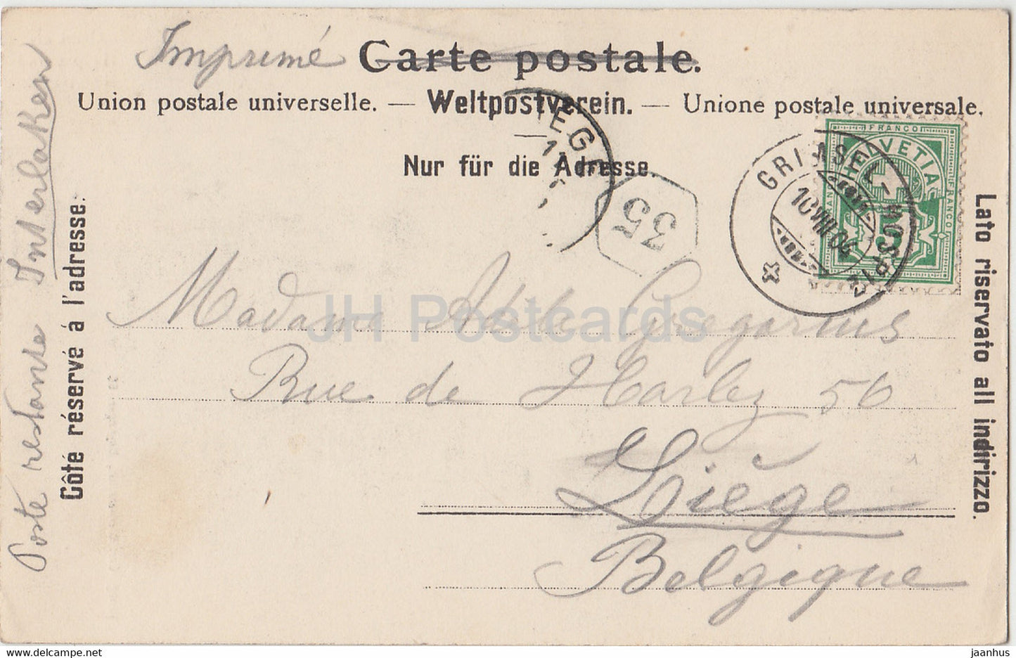 Grimsel Hospiz und Nagelisgratli - 65 - old postcard - 1904 - Switzerland - used