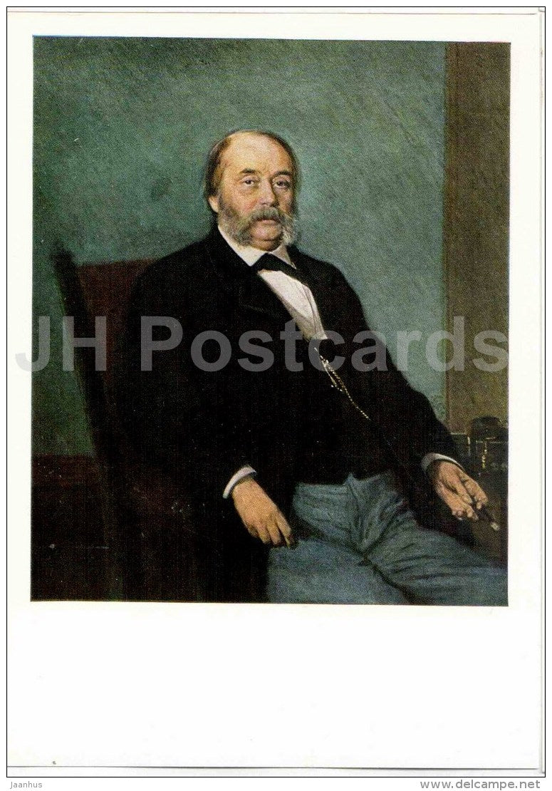 Ivan Goncharov - painting by I. Kramskoy - art - Russian Writers - 1985 - Russia USSR - unused - JH Postcards