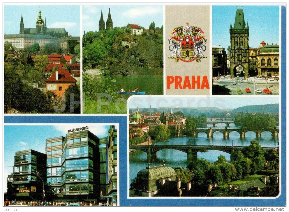 Powder Tower - store Kotva - Prague Castle - Paraha - Prague - Czechoslovakia - Czech - used - JH Postcards