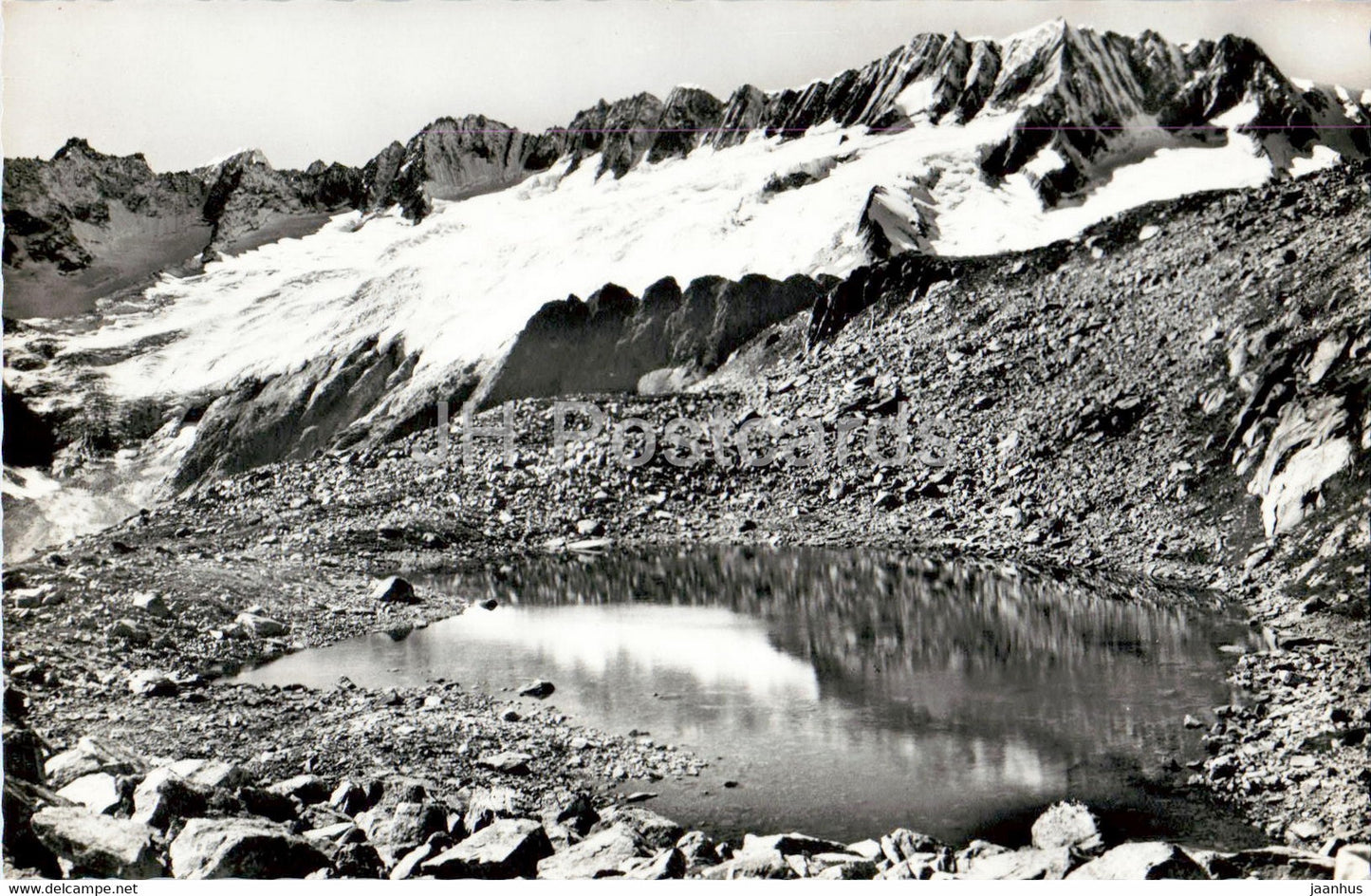 Bergsee mit Dammastock ob Goscheneralp - 658 - old postcard - Switzerland - unused - JH Postcards