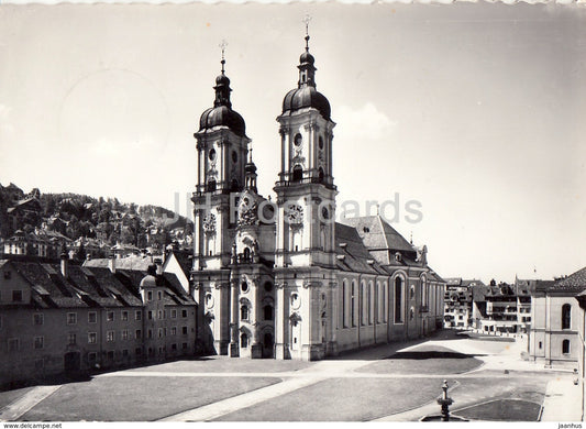 St Gallen - Klosterkirche - abbey church - 917 - 1958 - Switzerland - used - JH Postcards