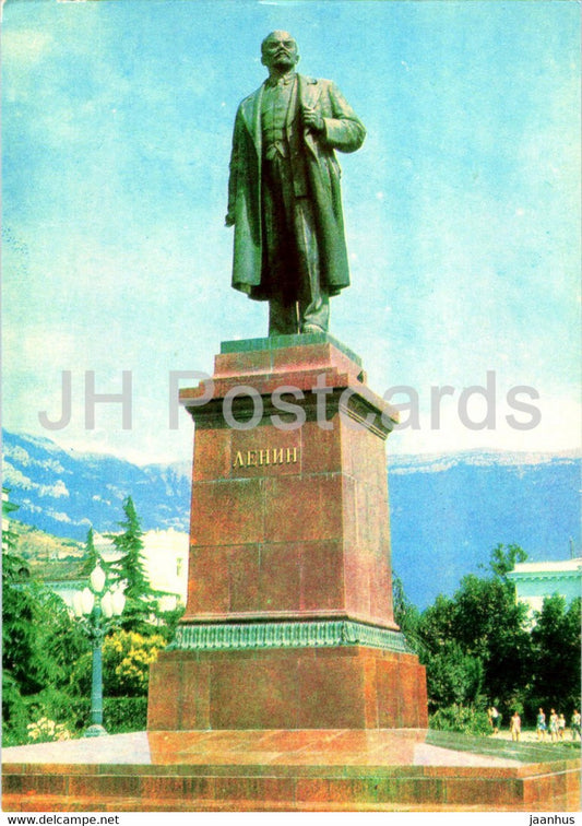 Yalta - monument to Lenin - Crimea - 1971 - Ukraine USSR - unused - JH Postcards